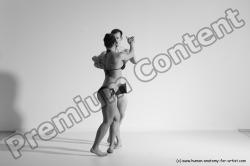 Underwear Woman - Man White Average Short Brown Dancing Dynamic poses Academic